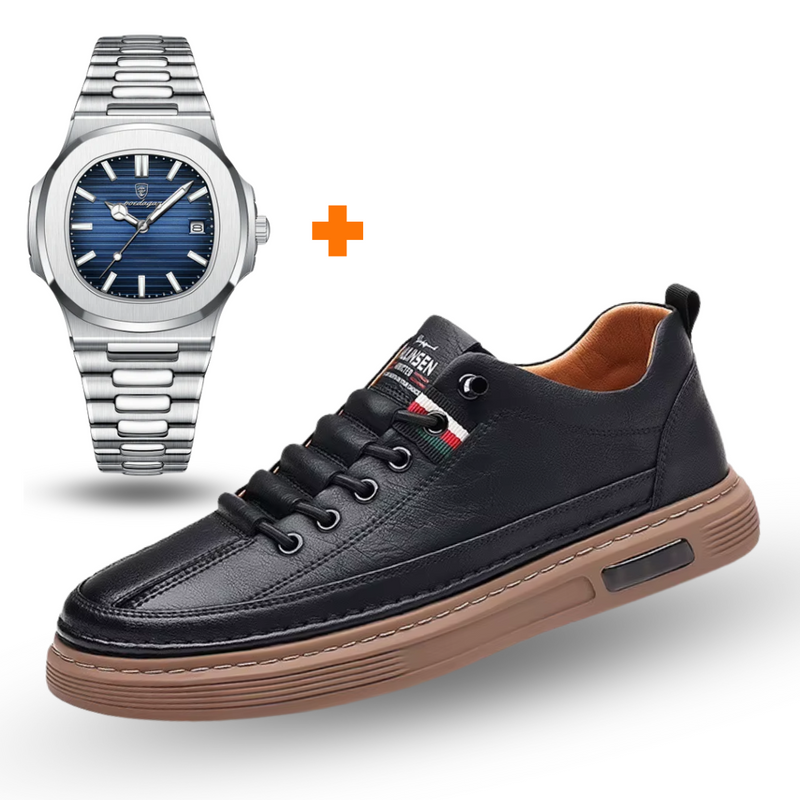 [PROMOÇÃO EXCLUSIVA] Tênis Ortopédico Italiano de Couro Legitimo + Brinde Exclusivo