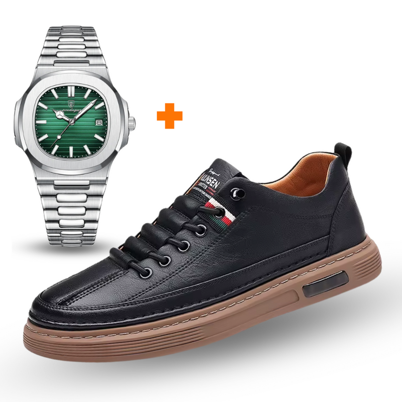 [PROMOÇÃO EXCLUSIVA] Tênis Ortopédico Italiano de Couro Legitimo + Brinde Exclusivo